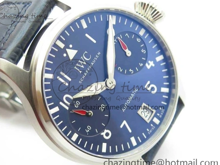 MIROTIME 0116 Supportive Big Pilot IW501008 “Boutique London” SS ZF Best Edition Blue Dial on Blue Leather Strap A 7106